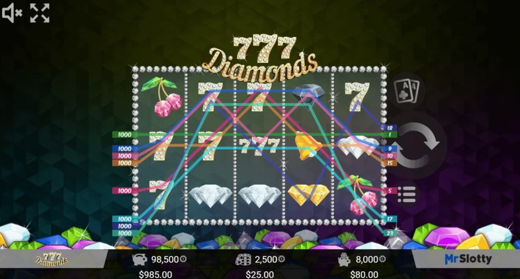 777 Diamonds – recenzja klasycznego slotu z diamentami pic2