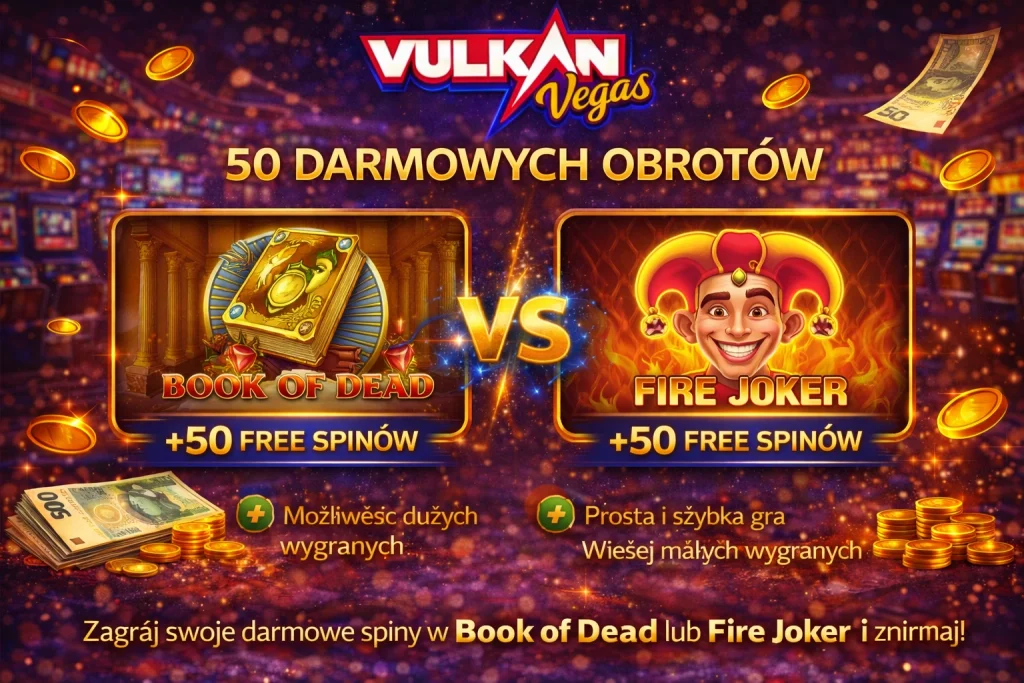 Vulkan Vegas bonus bez depozytu 50 free spins